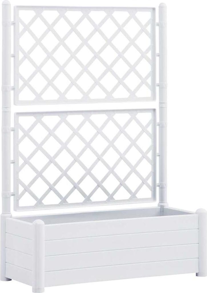 vidaXL květináč s mříží 100x43x142 cm PP Bílý Obrázek produktu 