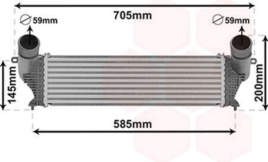 VAN WEZEL 01014700 Ladeluftkühler LLK für ALFA ROMEO GIULIA (952) Turbo Intercooler