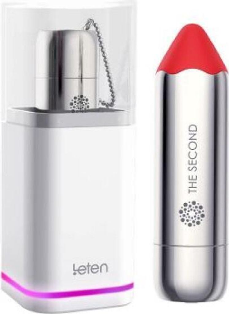 Makeout Klitorisstimulator, Rot, Lippenstiftform, 10 Vibrationsgeschwindigkeiten, wasserdicht, USB-wiederaufladbar