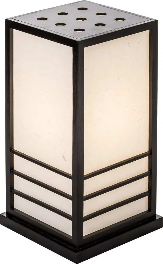 Lampe d'Ambiance Japonaise Shoji pour Salon et Chambre Bois Noir
