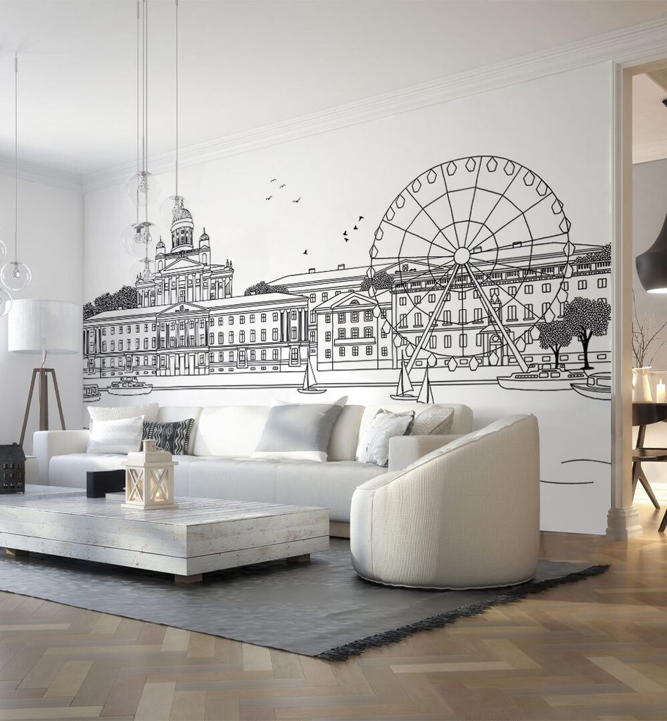 Fototapete Helsinki, Material:Premium Vlies 150g/qm, Größe Tapete:325 x 260cm