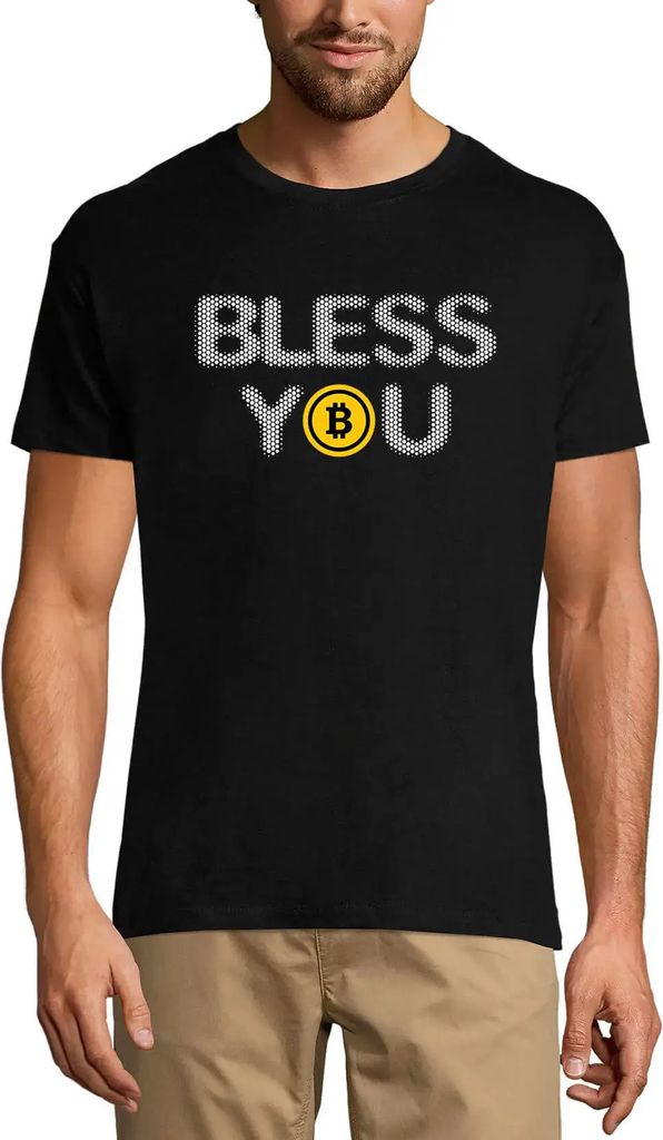 Herren Grafik T-Shirt Bitcoin segne dich - btc hodl shirt - krypto-idee – Bitcoin Bless You - Btc Hodl Shirt - Crypto Idea – Öko-Verantwortlich
