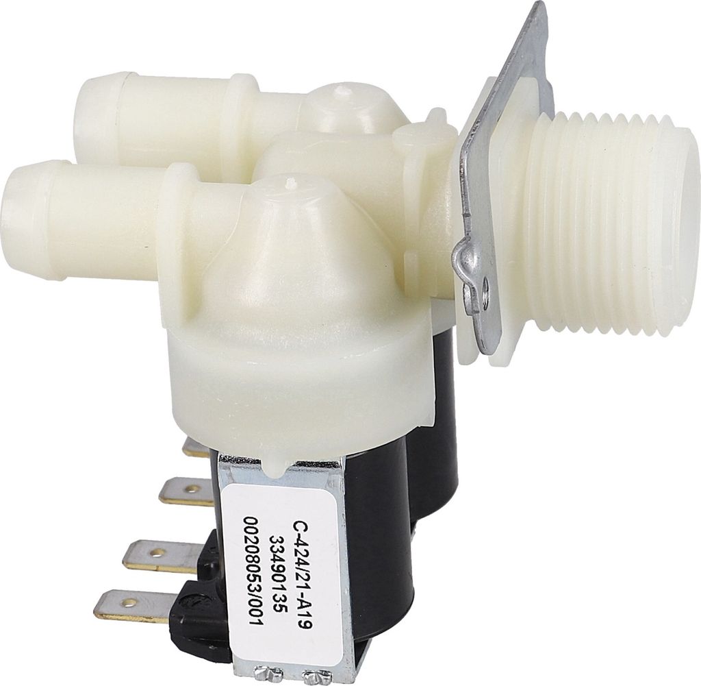 easyPART passend für 10002772 EUROPART Magnetventil Einlaufventil Füllventil Ventil 2fach 180° 14,0mmØ Waschmaschine Spülmaschinen Universal B...