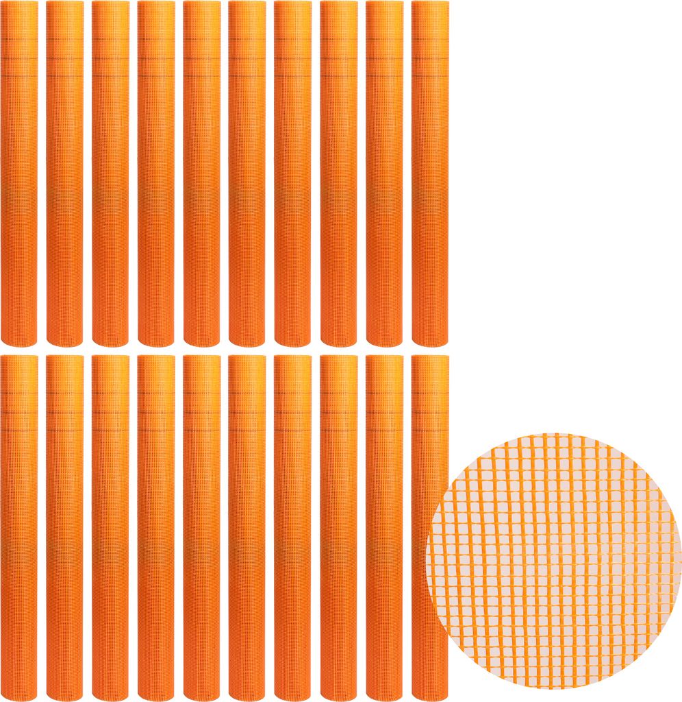 Bettizia 1000m² Armierungsgewebe Putzgewebe (1m x 50m) Gewebe Putz Gittergewebe 160g/m² Glasfasergewebe 4mm x 4mm Glasfaser Fassade Orange