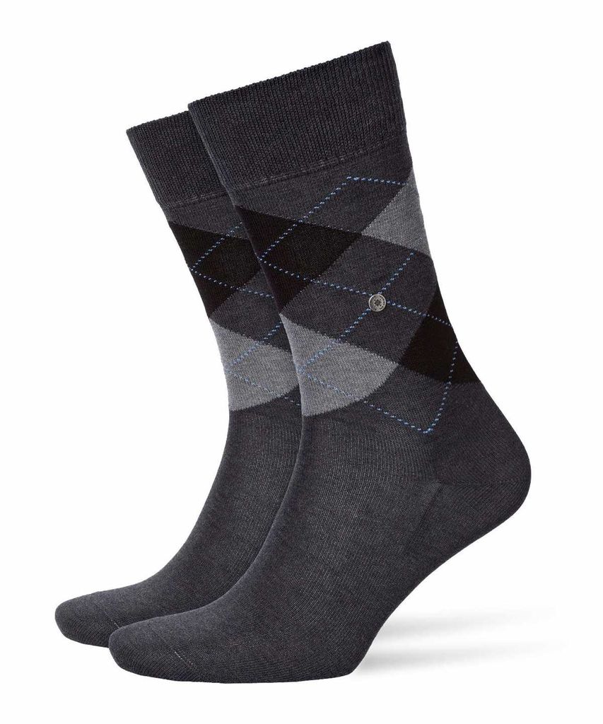 Burlington Herren Socken Manchester Baumwolle schwarz & grau - 40 - 46 / Schwarz