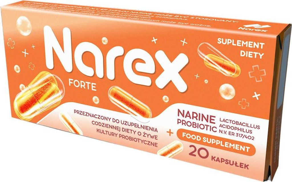 PROBIOTYK NARINE FORTE 20 KAPSUŁEK - NAREX
