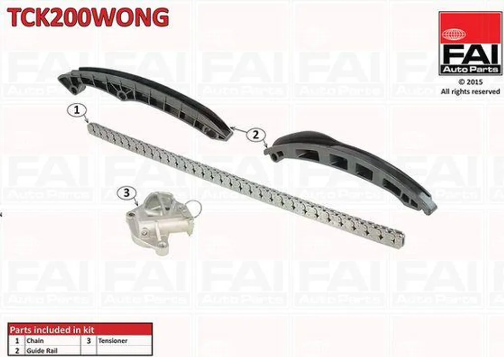 Kit de distribution FAI TCK200WONG 03C109158A pour Polo, Ibiza et Fabia