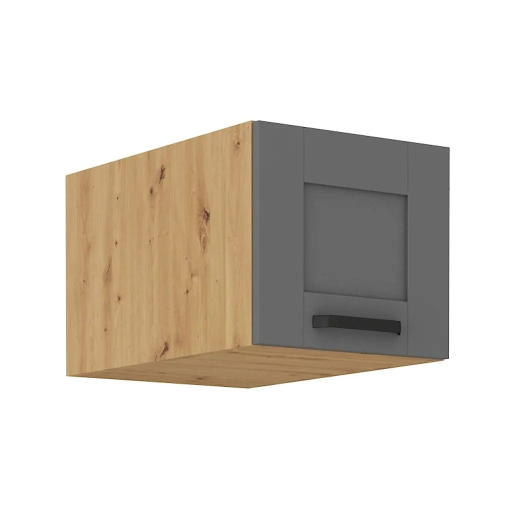 Mobile Pensile 40cm LAILI Grigio e Legno Rovere | Design Contemporaneo