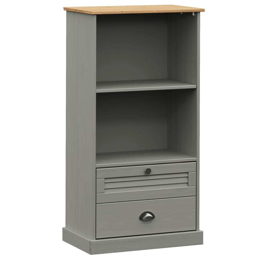 VidaXL 353186, Grau, Holz, Holz, Metall, Pinienwald, Holz, Produktbild 