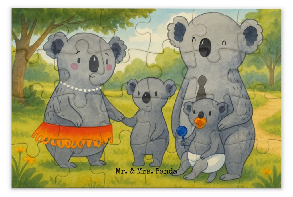 Mr. & Mrs. Panda Puzzle Koala Familie Design 24 Teile - Weiß - Geschenk, Mama, Kinder, 1000, 2000, Muttertag, Geschwister, 1500, Koalas, 300, Papa...