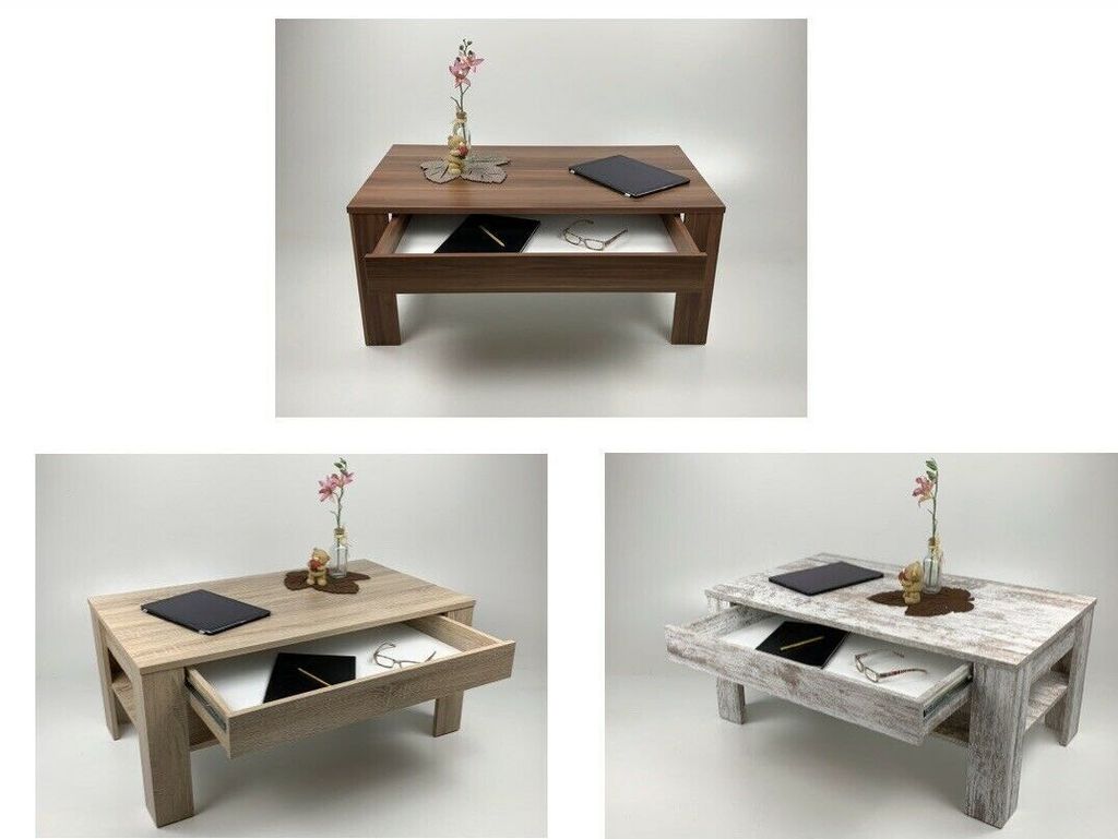 Möbel SD Couchtisch EWA mit Schubkasten Nussbaum Optik Produktbild 7
