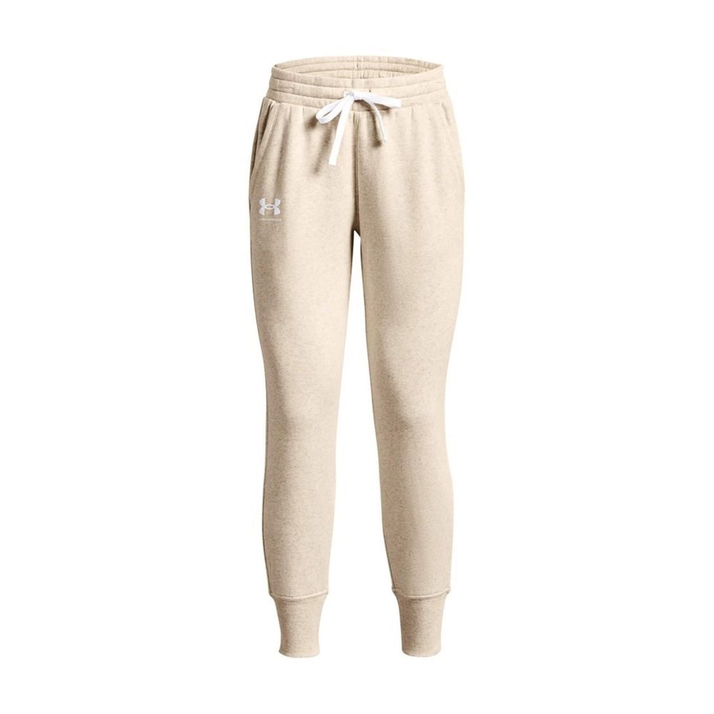 UNDER ARMOUR Rival Fleece Jogginghose Damen 783 - oatmeal light heather/white/white L
