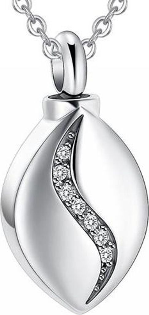 Luxe ashouder met ketting (55 cm) voor as, haar of parfum - Productafbeelding 