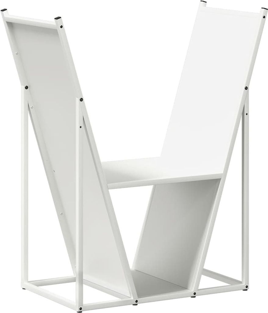 Brennholzregal Weiß 69,5x35x81 cm Kaltgewalzter Stahl
