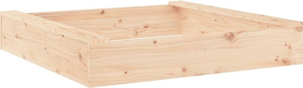 vidaXL Sandkasten mit Sitzen Quadratisch Massivholz Kiefer