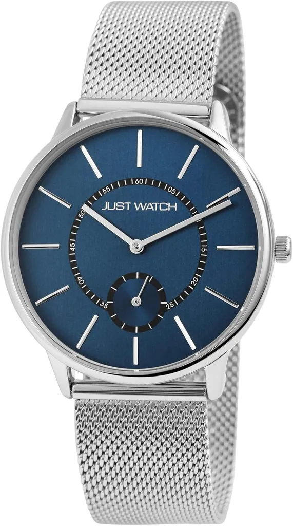 Orologio da uomo Cinturino a rete Chiusura a gancio in acciaio inossidabile Quarzo analogico con preciso movimento al quarzo Design analogico classico Compagno di stile