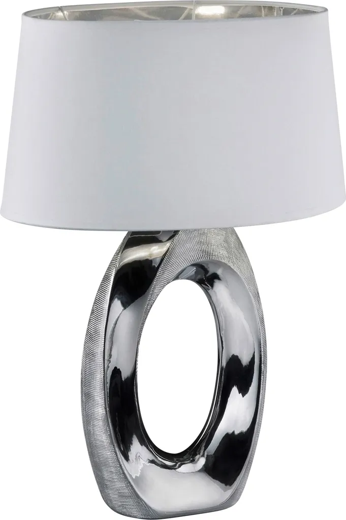 Lampe de chevet argentée TABA : éclairage d'appoint chic pour chambre