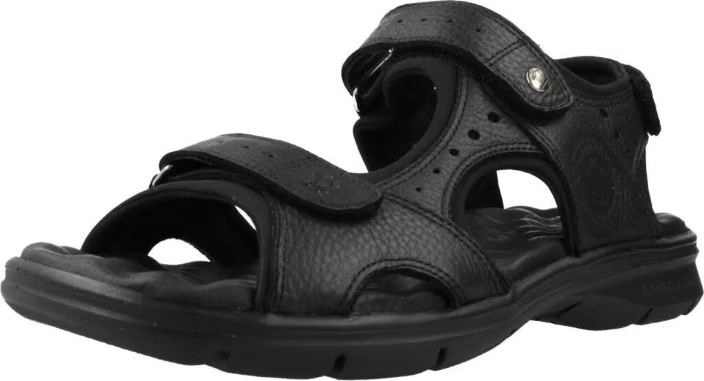 Sandales Panama Jack Salton C36 en Cuir Noir pour Homme - Taille 40-46