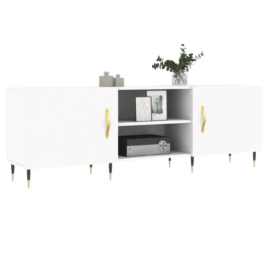 Maison Exclusive - Mobile TV bianco 150x30x50 cm Materiale ligneo - 3