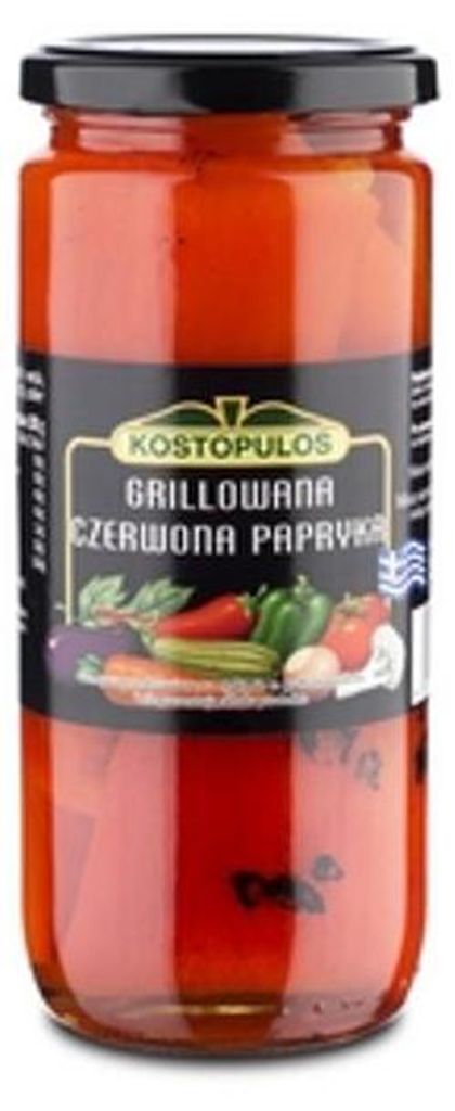 Papryka grecka czerwona grillowana Kostopulos 480 g/350 g Zdjęcie produktu 