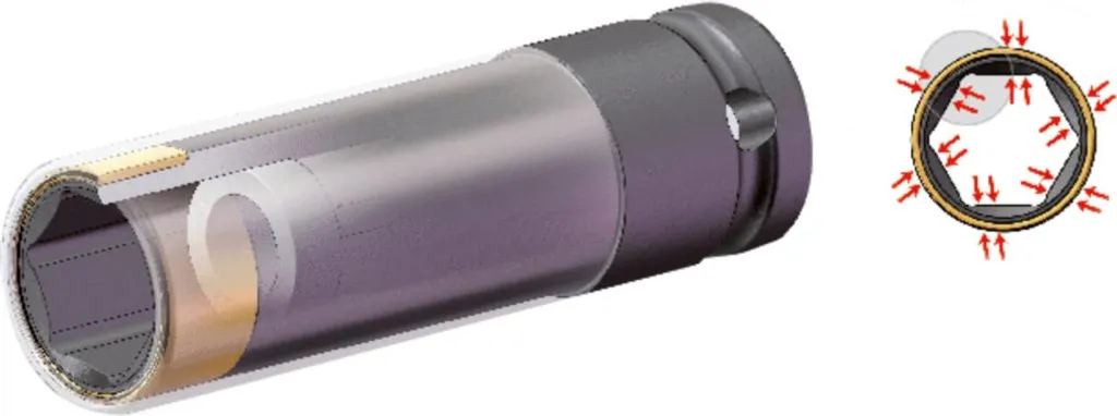 Set 3 Bussole Impact KS TOOLS 515.0622 SlimPOWER 17-19-21 mm - 10