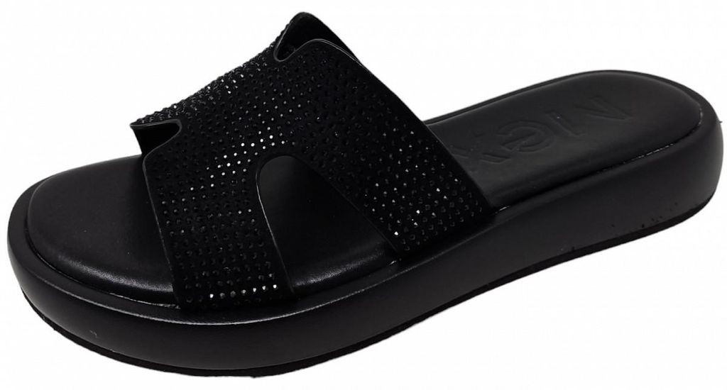 Mexx Lotus Damenschuhe Pantoletten Bequem Schwarz Freizeit, Schuhgröße:40 EU