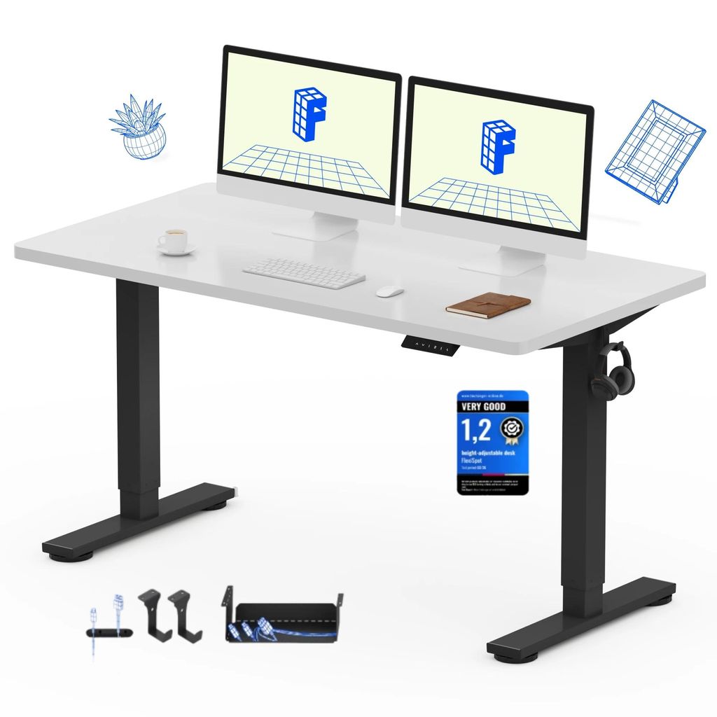 FLEXISPOT EN1 Höhenverstellbarer Schreibtisch 140x80cm, 100 Produktbild 