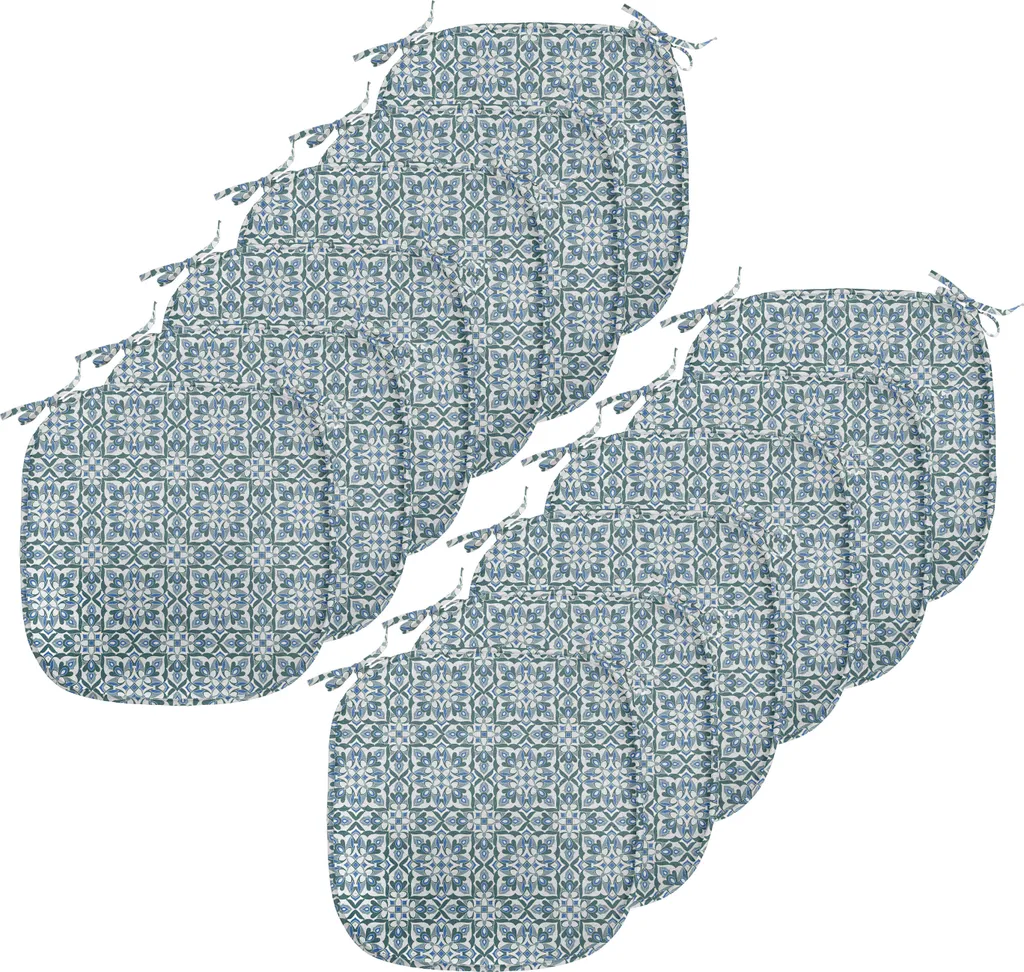 Cuscini Sedie 40x40 Impermeabili ABAKUHAUS - Pack 12 Fiori Shabby