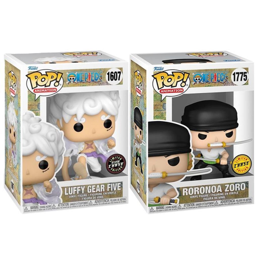 Funko POP! One Piece Luffy Gear Five & Roronoa Zoro Bundle, 10 cm (Bundle Packung)