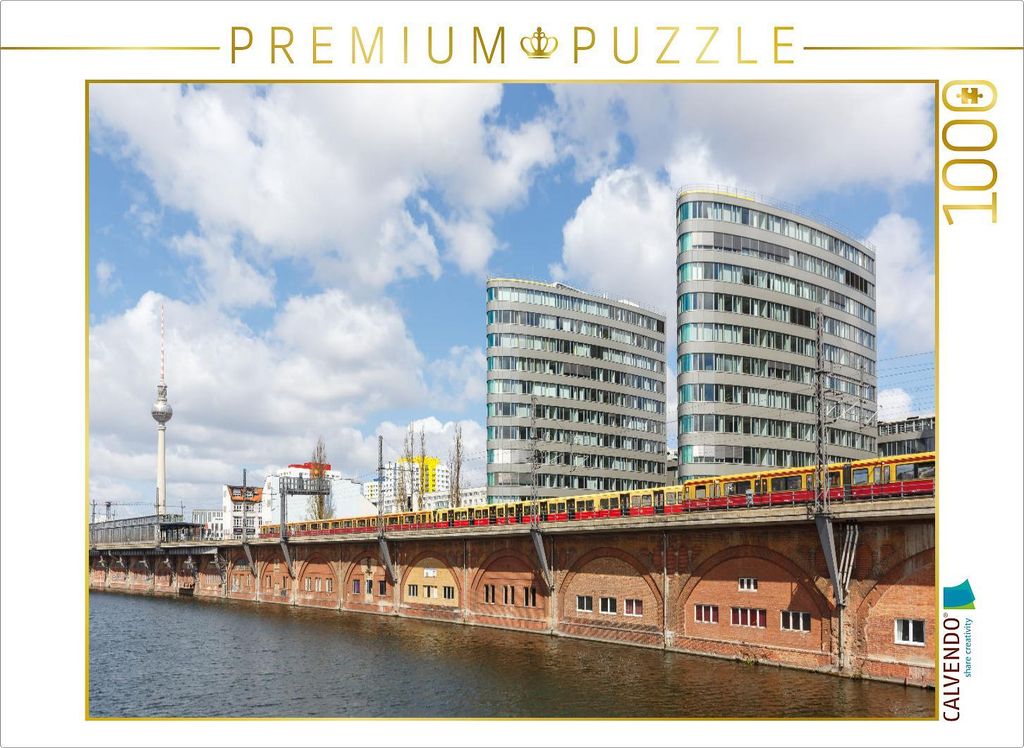 CALVENDO Puzzle Berliner S-Bahn an der Jannowitzbrücke | 1000 Teile Lege-Größe 64x48cm Foto-Puzzle für glückliche Stunden