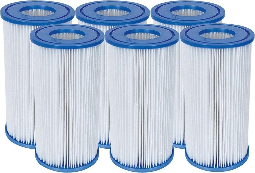 Pack 6 Filtres Type III Bestway 58012 pour une Eau de Piscine Toujours Pure