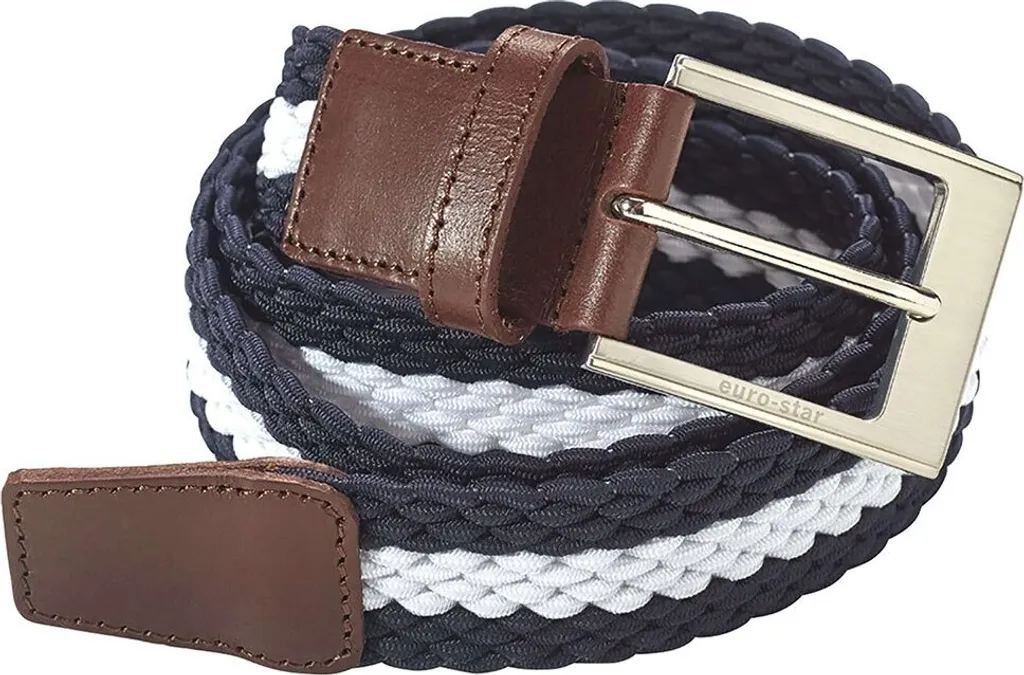 Regala la Cintura Euro-Star Blu M - Design Intrecciato per Lui e Lei