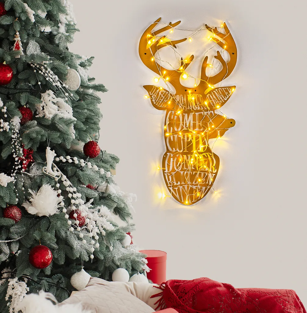 Offerta Wallity XMASGOLD-003 Scultura Metallo Oro 36x56 Decorativa