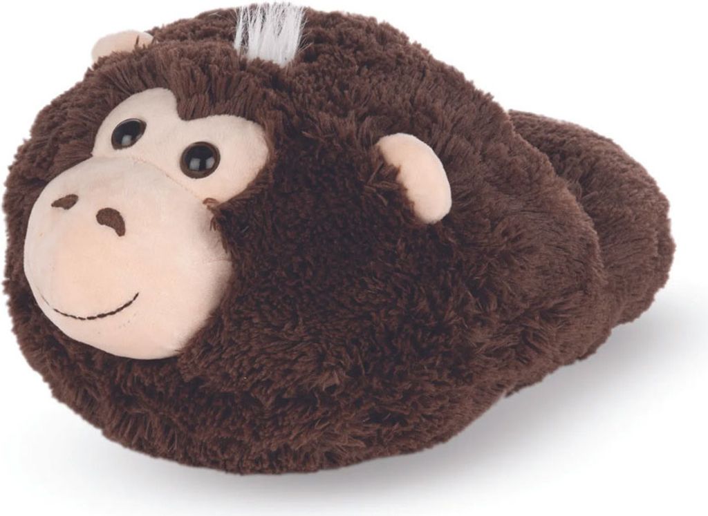 Fußwärmer Kuschelwarmies Kuschelfreunde Wärmekissen Stofftier Kuscheltier Hausschuhe (Affe, Fußwärmer 35 cm x 26 cm)