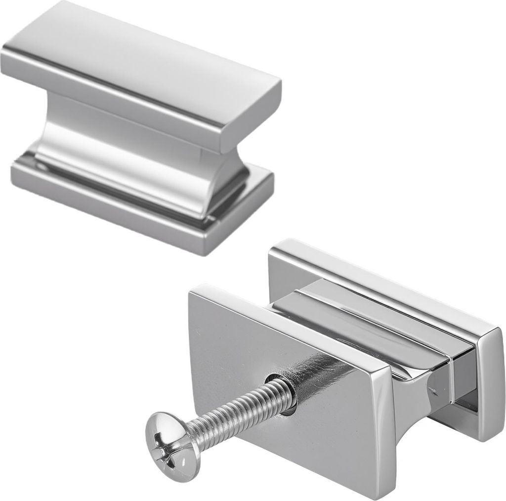 SucceBuy Schrankknöpfe, 10er-Set, 3,6 cm große Griffe aus Zinklegierung, rechteckige und robuste Knöpfe für Küchen- und Badezimmerschränke, S...