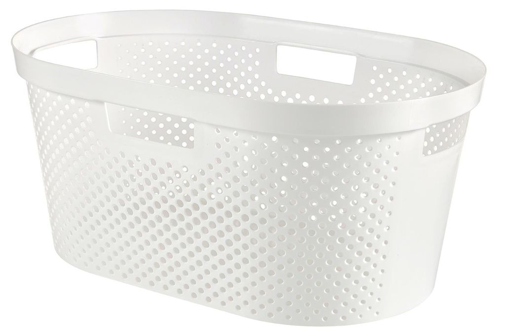 Curver Infinity Dots Wäschekorb 40l weiß