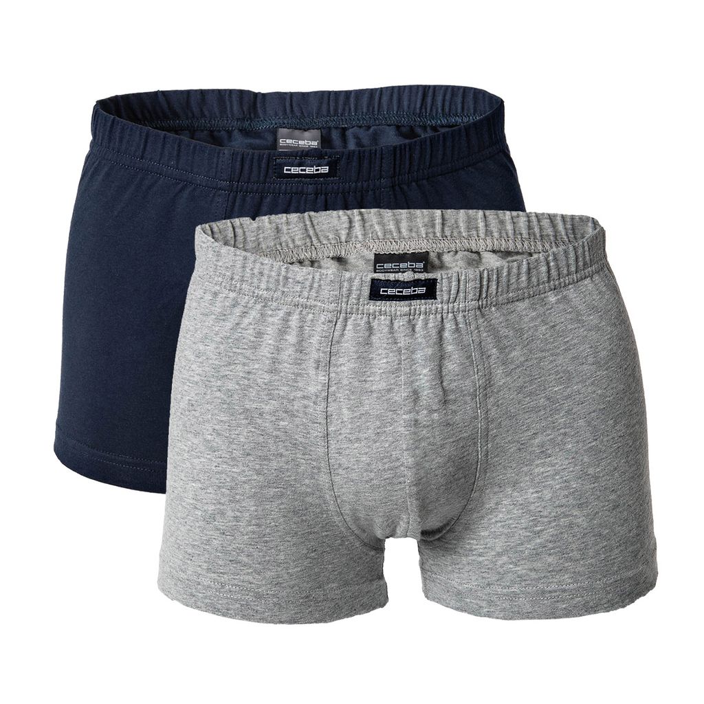 Ceceba heren boxers (2-pack), grijs en donkerblauw