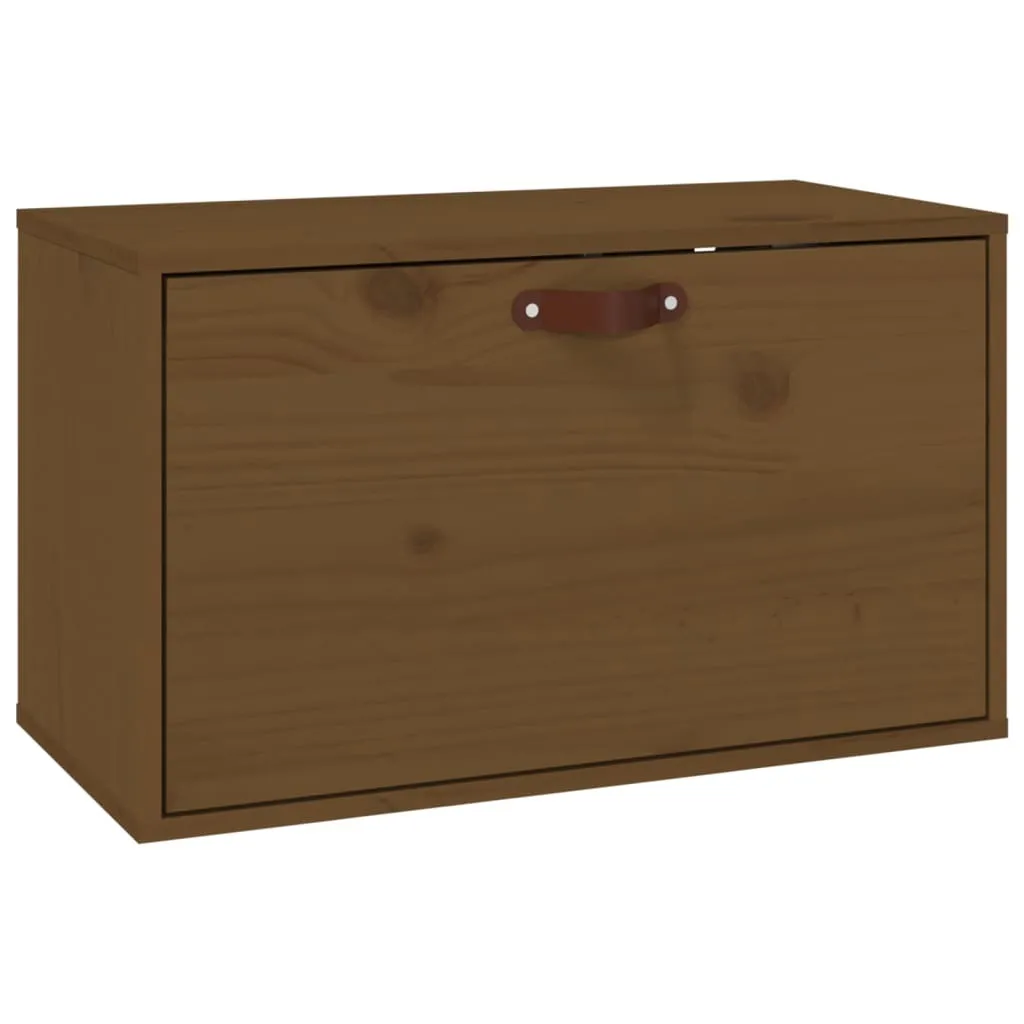 vidaXL Armadio a muro marrone miele 60x30x35 cm in legno di pino massiccio