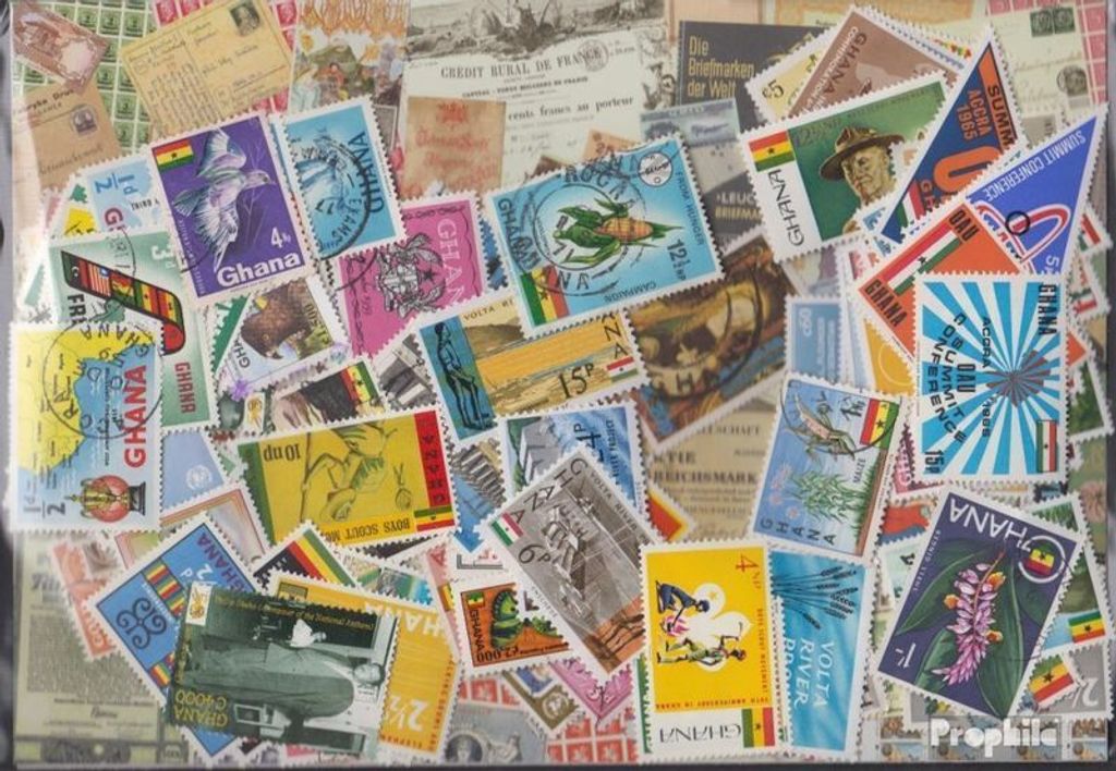 Briefmarken Ghana 800 verschiedene Marken Produktbild 