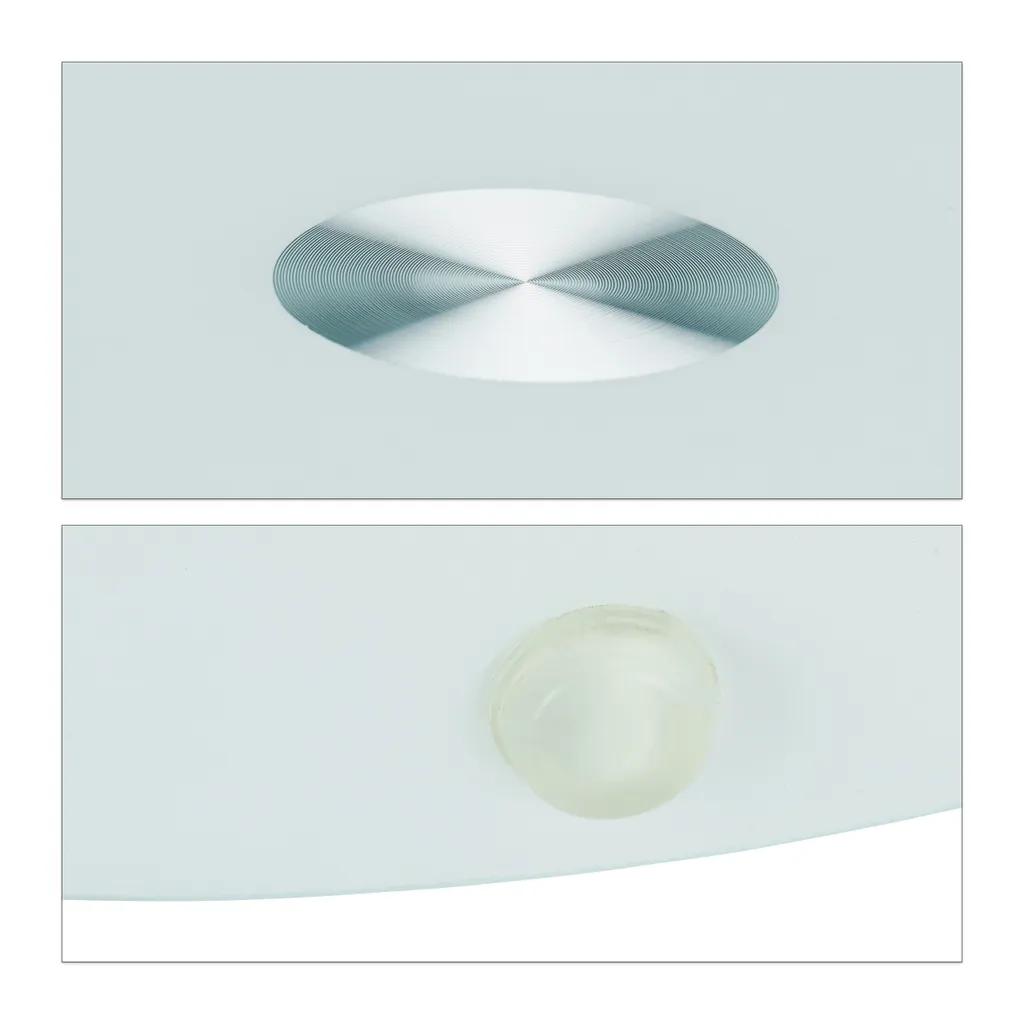 Table d'appoint stable en verre structure inox anti-rayures sol