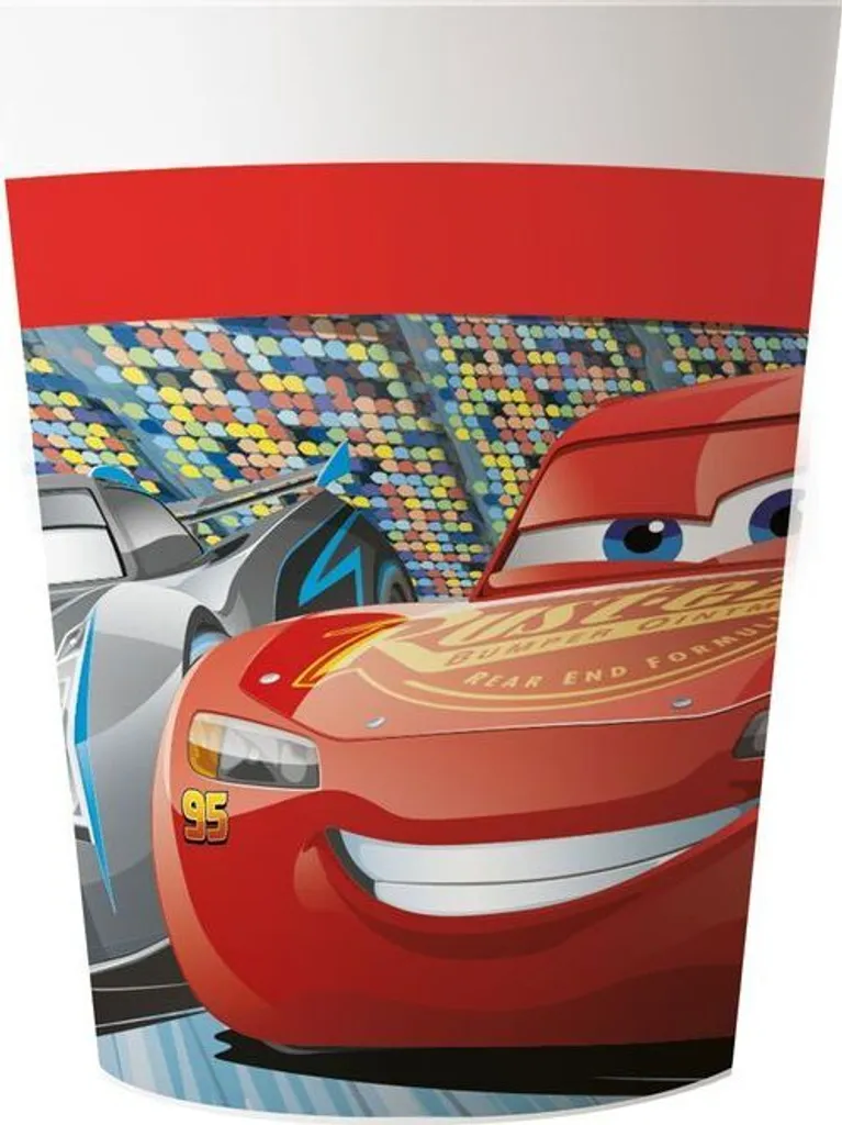 Gobelets en plastique Cars Disney pour anniversaire, 230 ml, lot de 2