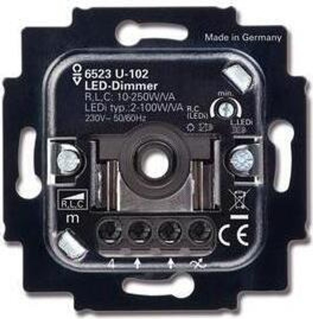 Busch-Jaeger 6523 U-102 LED Busch Drehdimmer-Einsatz 2-100W Produktbild 