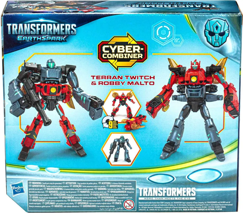 Pack Duo de Figurines Robot Transformers Earthspark avec Fonction Combiner - 2