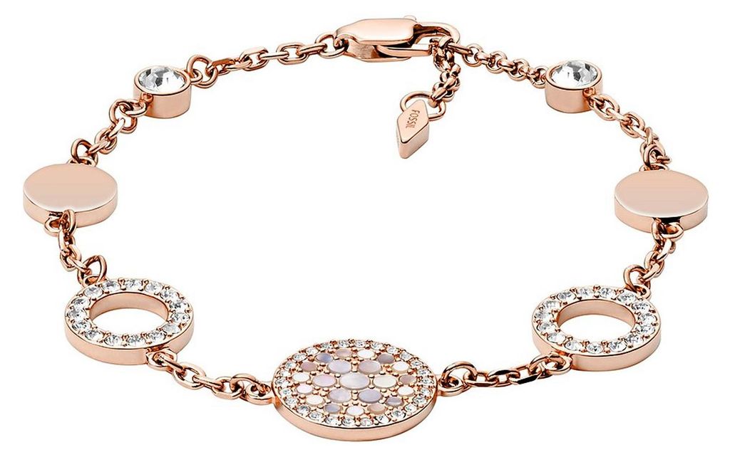 FOSSIL Armband Mosaic Bracelet Rosegold roségoldfarben Produktbild 