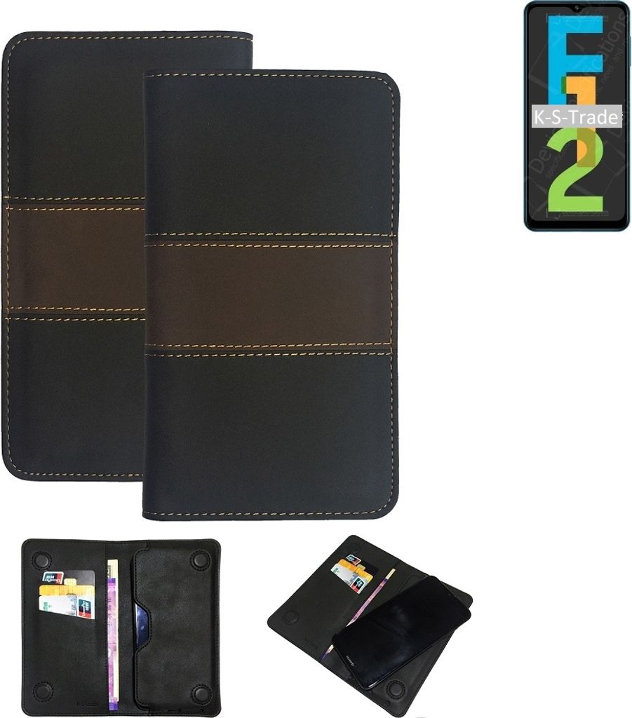 K-S-Trade Hülle Handyhülle kompatibel mit Samsung Galaxy F12 Schutzhülle Walletcase Bookstyle Tasche Schutz Case Handytasche Wallet Cover