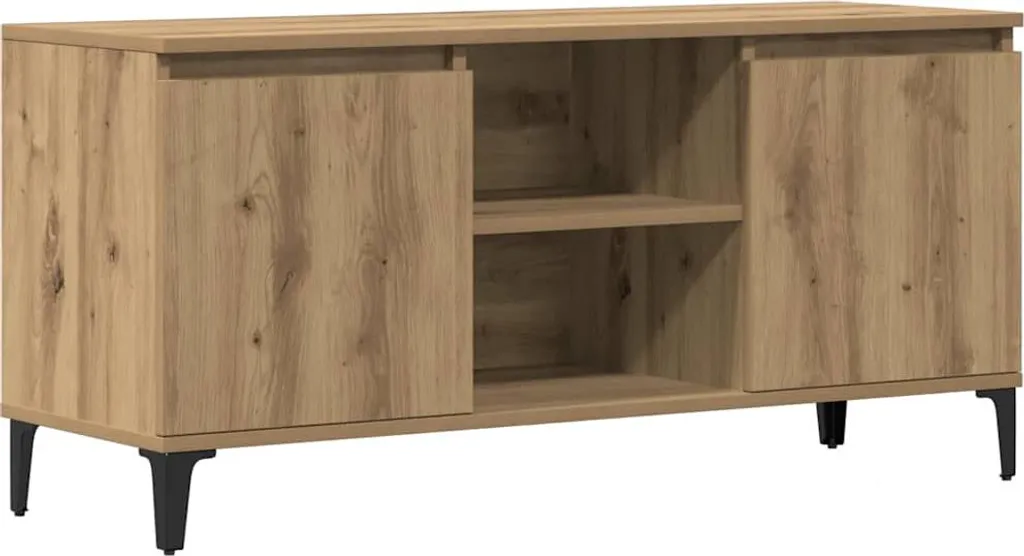 vidaXL Mobile TV in rovere Artisan 102x35x50 cm Materiale a base di legno