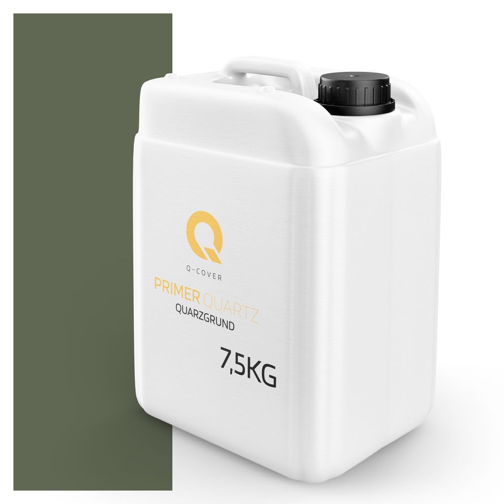 Quarzgrund für Beton Architekt 7,5 kg | Dunkelgrün | Haftgrund für Beton & Putz | rau | Grundierung für außen & innen | Fassade & Wand | Q-COVER