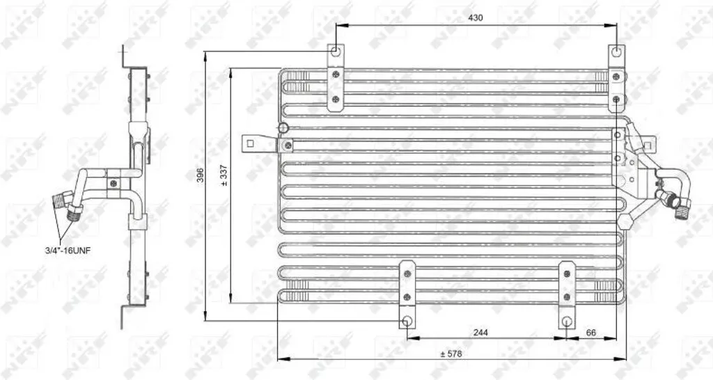 Réparer la clim Alfa Romeo 145 146 155 avec le condensateur NRF 35052