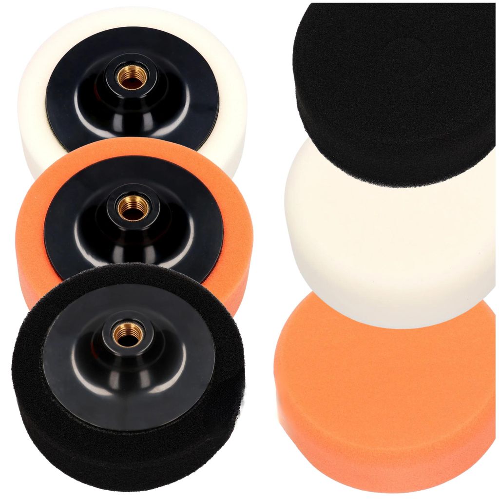 Set mit 3 Polierschwämmen M14, 125 mm, zum Polieren Produktbild  KI-generiertes Bild