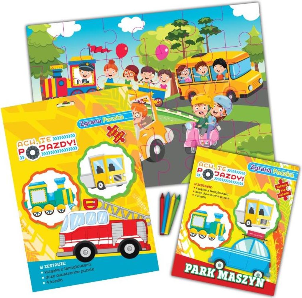 Park maszyn. Ach, te pojazdy. Zgrana paczka - Opracowanie zbiorowe (Spielbücher für Kinder auf Polnisch)